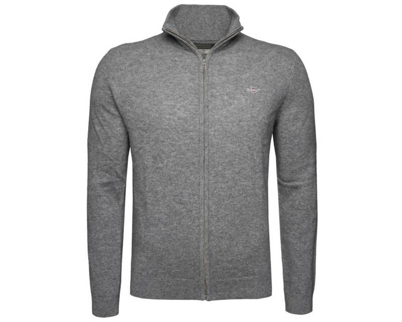 Gant Cardigan Extrafine Lambswool Zip Herren Strickjacke, Jacke, Pullover, Sweatshirt, Longstrickjacke von Gant
