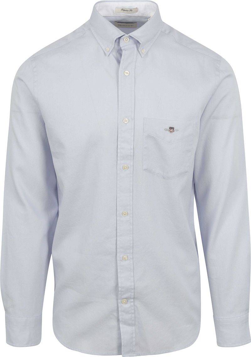 Gant Casual Hemd Honeycomb Texture Hellblau - Größe M von Gant