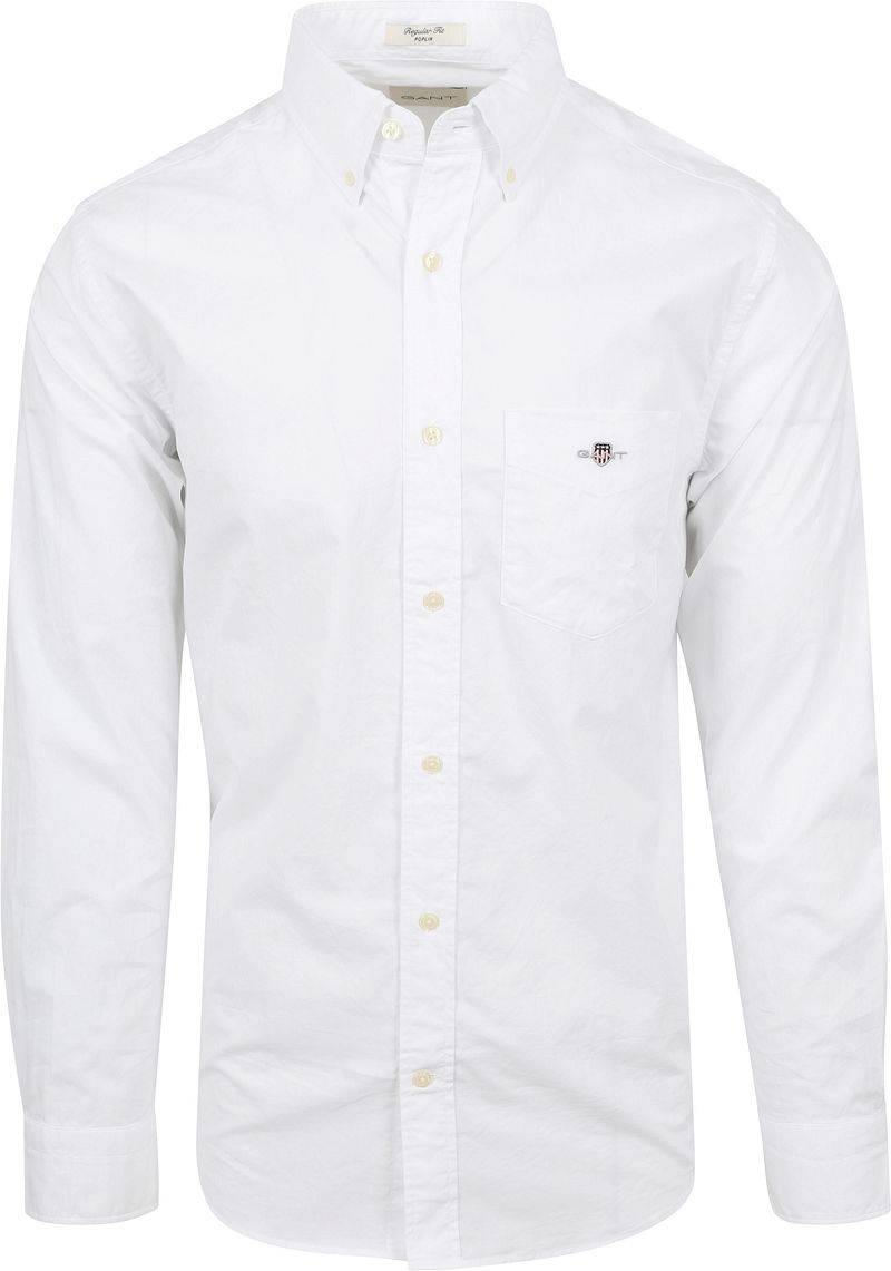 Gant Casual Hemd Poplin Weiß - Größe 3XL von Gant