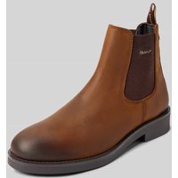 Gant Chelsea Boots mit Logo-Stitching Modell 'Prepdale' in Cognac, Größe 41 von Gant