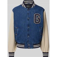 Gant College-Jacke in Denim-Optik Modell 'DENIM VARSITY' in Jeansblau, Größe L von Gant