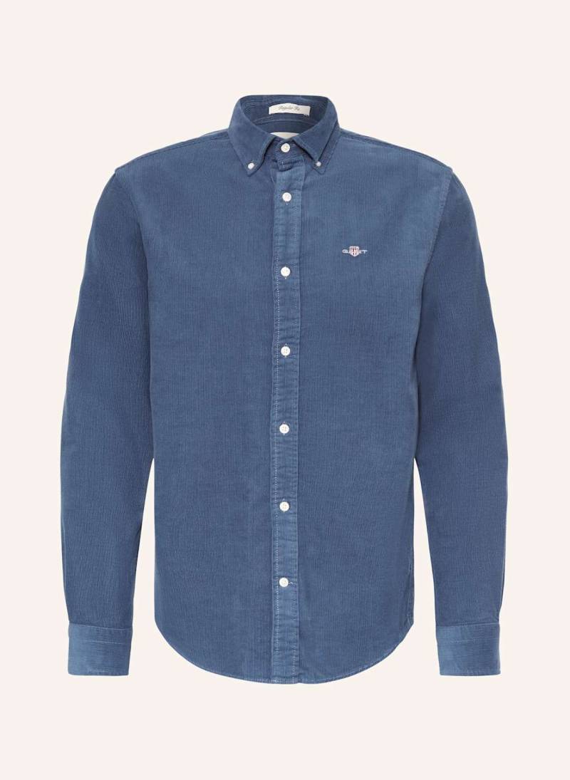 Gant Cordhemd Regular Fit blau von Gant