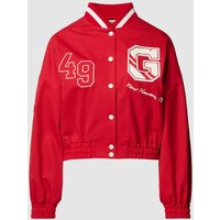 Gant Cropped College-Jacke mit Label-Patch in Rot, Größe L von Gant