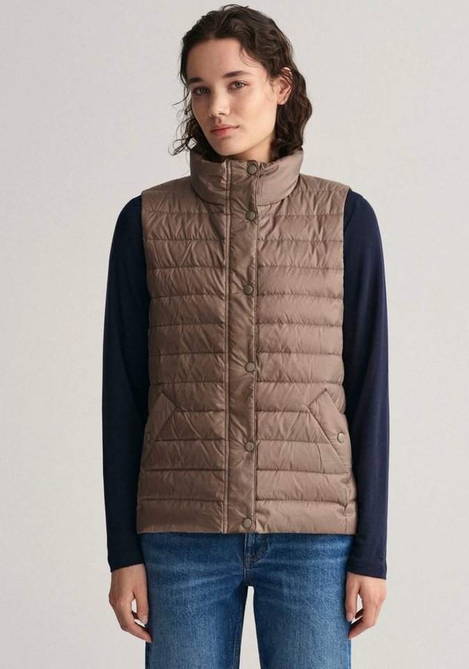 Gant Steppweste LIGHT DOWN VEST mit Logodruck auf der Brust von Gant