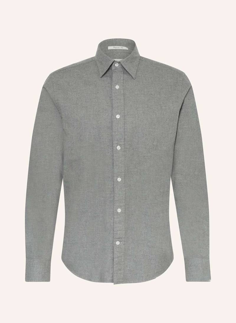 Gant Flanellhemd Regular Fit grau von Gant