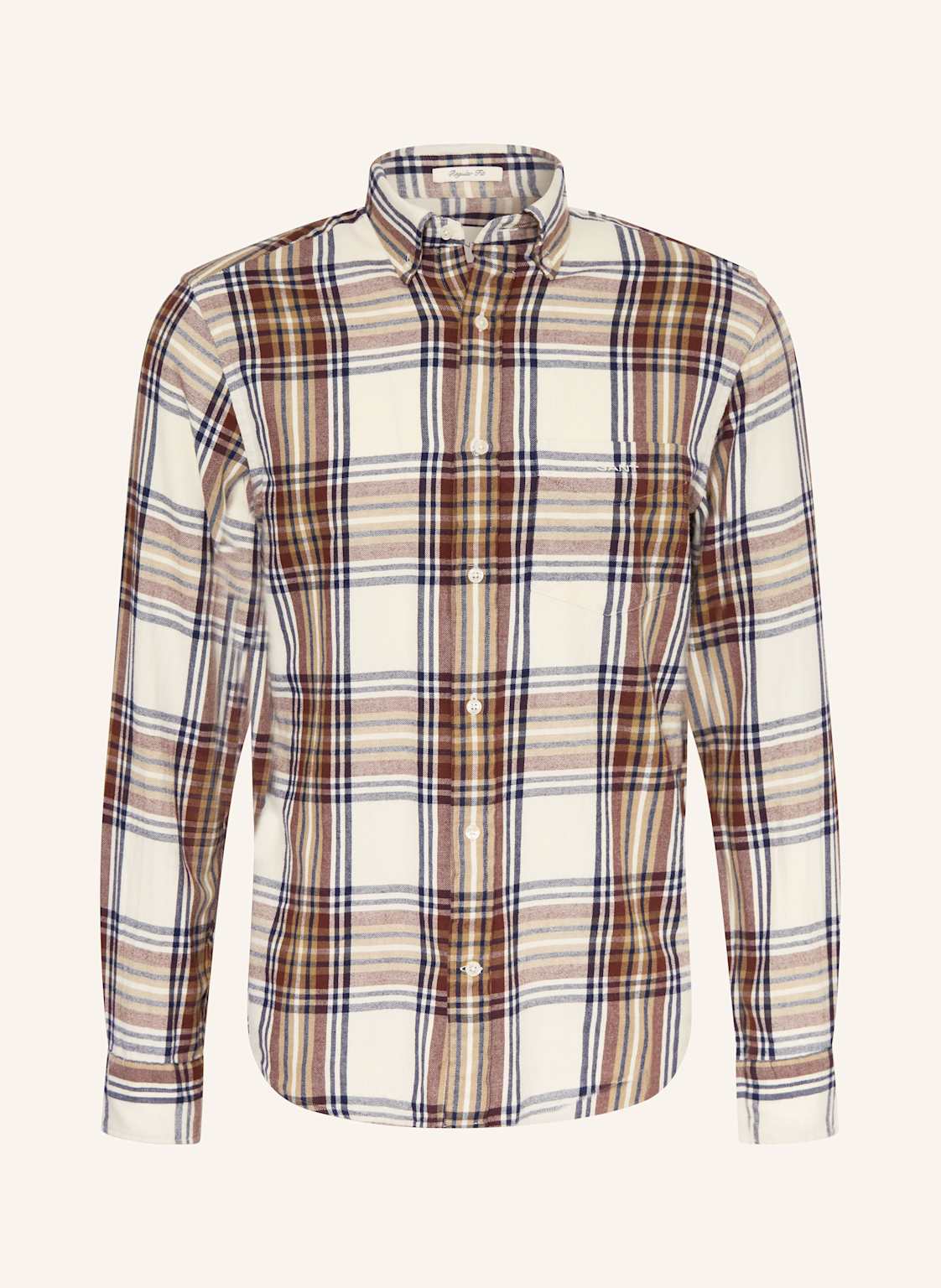 Gant Flanellhemd Windblown Regular Fit beige von Gant