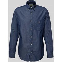 Gant Freizeithemd mit Button-Down-Kragen in Dunkelblau Melange, Größe XXL Gant Freizeithemd mit Button-Down-Kragen in Dunkelblau Melange, Größe XXL von Gant