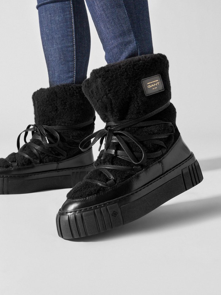 Gant Gant Damen Schneestiefel GANT-27541370 SNOWMONT G00 BLACK Schwarz Winterstiefel von Gant