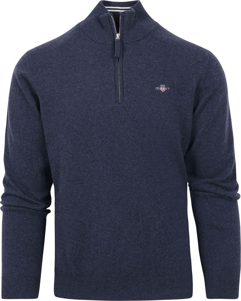 Gant Halfzip-Wollpullover Melange Blau - Größe XXL Gant Halfzip-Wollpullover Melange Blau - Größe XXL von Gant