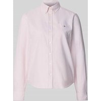 Gant Hemdbluse mit Button-Down-Kragen und Sportmanschetten in Hellrosa, Größe 34 von Gant