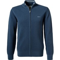 Gant Herren Cardigan blau Baumwolle von Gant