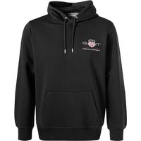 Gant Herren Hoodie schwarz Baumwolle unifarben von Gant
