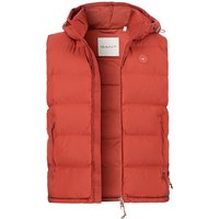 Gant Herren Steppweste rot Mikrofaser unifarben von Gant