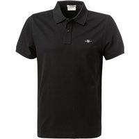 Gant Herren Polo-Shirt Schwarz Baumwoll-Piqué von Gant