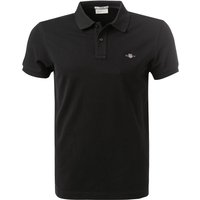 Gant Herren Polo-Shirt schwarz Baumwoll-Piqué von Gant
