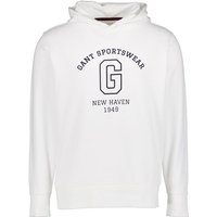 Gant Herren Hoodie Weiß Baumwolle unifarben von Gant