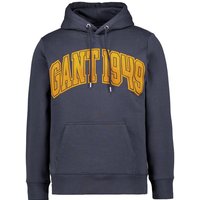 Gant Herren Hoodie blau Baumwolle unifarben von Gant