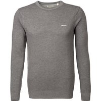 Gant Herren Pullover grau Baumwolle unifarben von Gant
