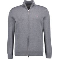 Gant Herren Cardigan grau Baumwolle unifarben von Gant