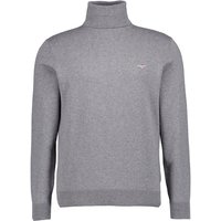 Gant Herren Rollkragenpullover grau Baumwolle unifarben von Gant