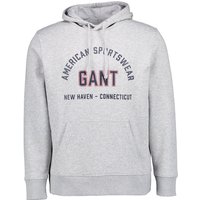 Gant Herren Hoodie grau Baumwolle unifarben von Gant