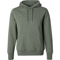 Gant Herren Hoodie grün Baumwolle unifarben von Gant
