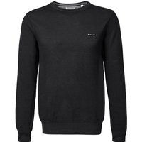 Gant Herren Pullover schwarz Baumwolle unifarben von Gant