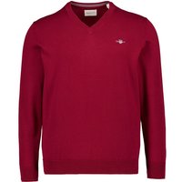 Gant Herren Pullover rot Baumwolle unifarben von Gant