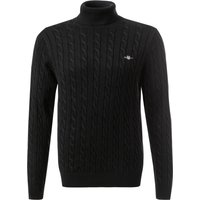 Gant Herren Rollkragenpullover schwarz unifarben von Gant