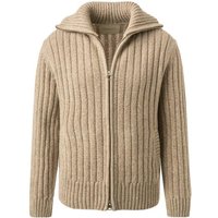 Gant Herren Strickjacke beige Wolle unifarben von Gant