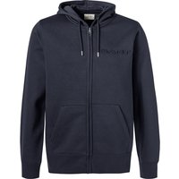 Gant Herren Sweatjacke blau Baumwolle unifarben von Gant