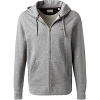 Gant Herren Sweatjacke grau Baumwolle unifarben von Gant