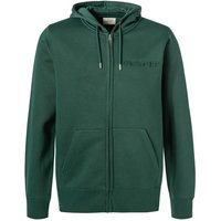 Gant Herren Sweatjacke grün Baumwolle unifarben von Gant