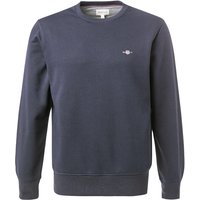 Gant Herren Sweatshirt blau Baumwolle unifarben von Gant