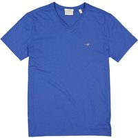 Gant Herren T-Shirt blau Baumwolle von Gant