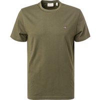 Gant Herren T-Shirt grün Baumwolle von Gant