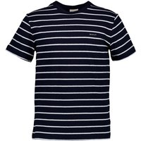 Gant Herren T-Shirt blau Baumwolle-Leinen von Gant