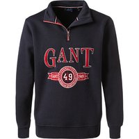 Gant Herren Troyer blau Baumwolle Logo und Motiv von Gant