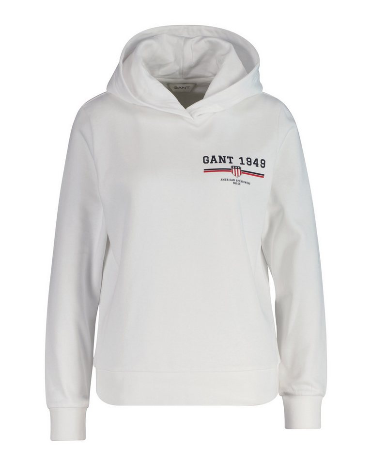 Gant Hoodie REG GRAPHIC HOODIE gerippte Abschlüsse, Kapuze ohne Kordel von Gant