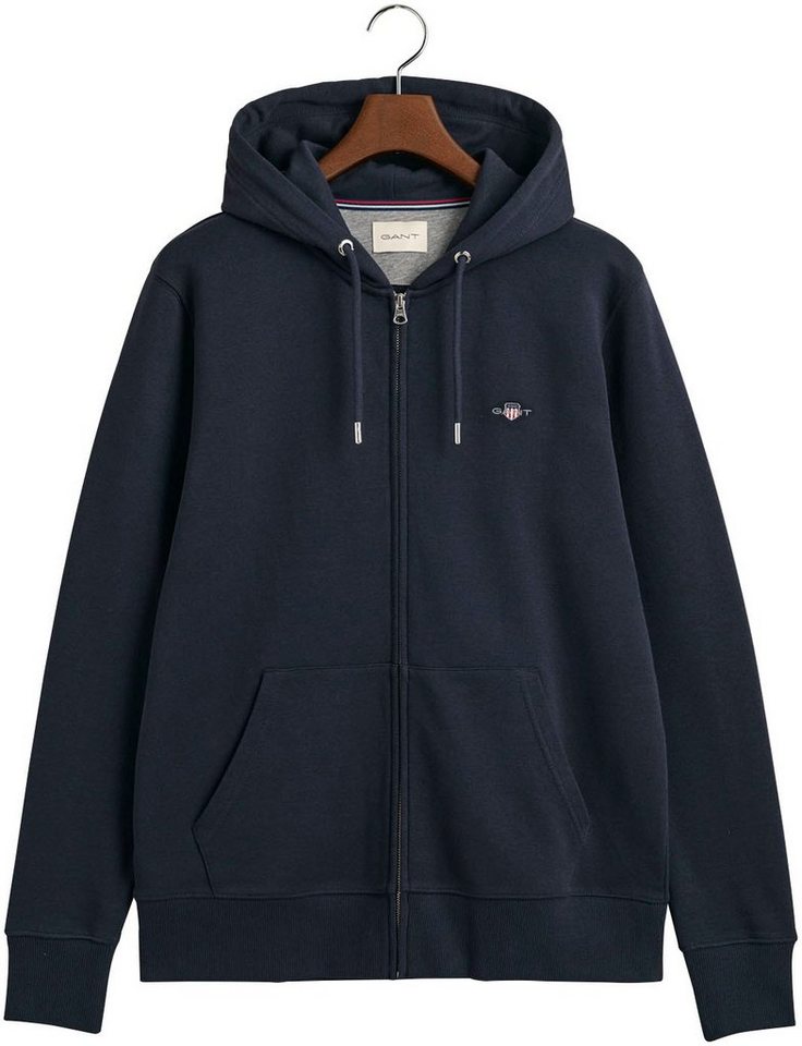 Gant Kapuzensweatjacke REG SHIELD FULL ZIP HOODIE mit Logostickerei auf der Brust Gant Kapuzensweatjacke REG SHIELD FULL ZIP HOODIE mit Logostickerei auf der Brust von Gant