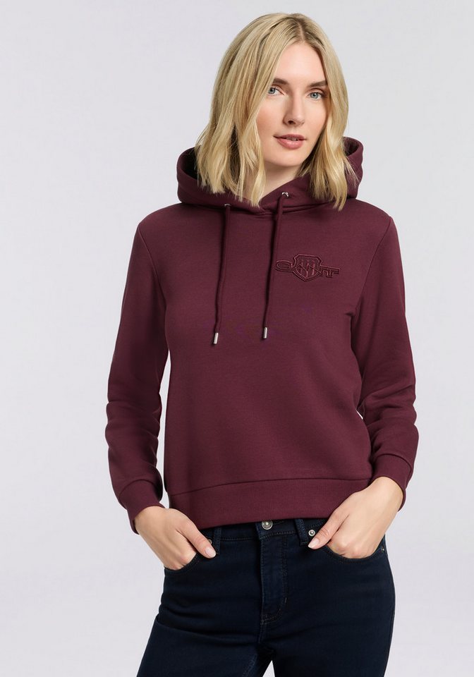 Gant Hoodie REG TONAL SHIELD HOODIE Ton in Ton Stickerei, Rippbündchen Gant Hoodie REG TONAL SHIELD HOODIE Ton in Ton Stickerei, Rippbündchen von Gant