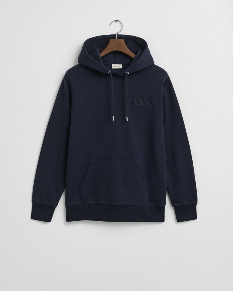 Gant Hoodie TONAL SHIELD Ton-in-Ton Stickerei, regular fit, Sweatshirt von Gant