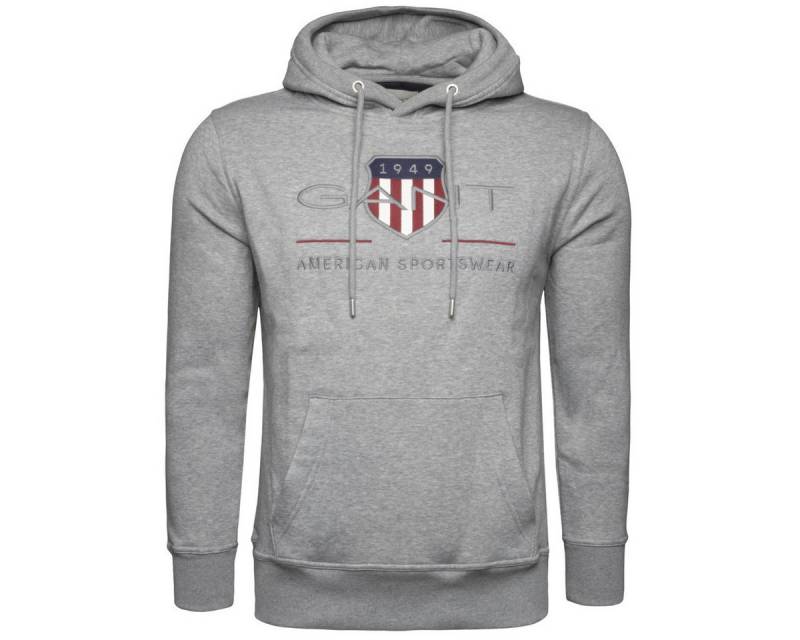 Gant Kapuzenpullover Reg Archive Shield Herren Hoodie, Pullover, Sweatshirt, Hoody, Langarmshirt von Gant