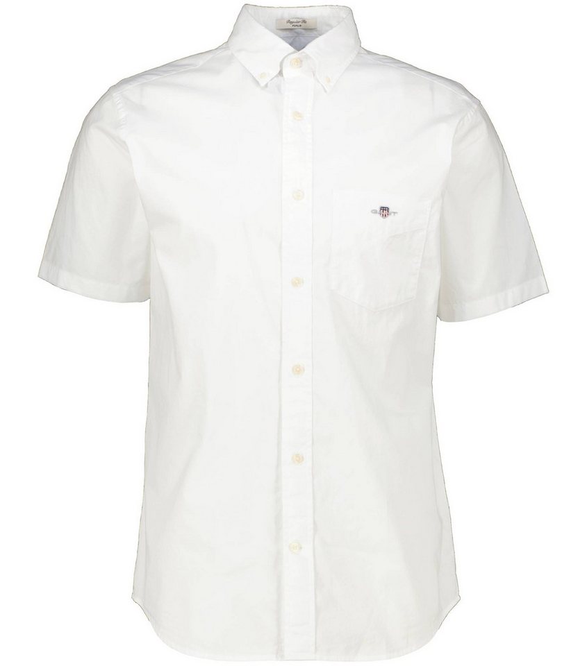 Gant Langarmhemd Herren Kurzarmhemd aus Popeline Regular Fit (1-tlg) von Gant