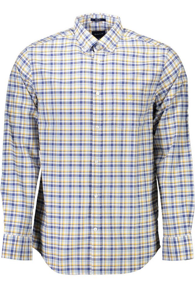 Gant Langarmhemd Herren Langarmshirt Gelb – Stilvolles Design mit Button-Down-Kragen von Gant