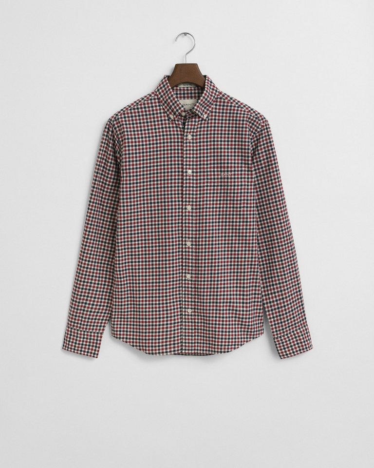 Gant Langarmhemd Regular-Fit Twillhemd mit Vichy-Karo - Regular Fit von Gant