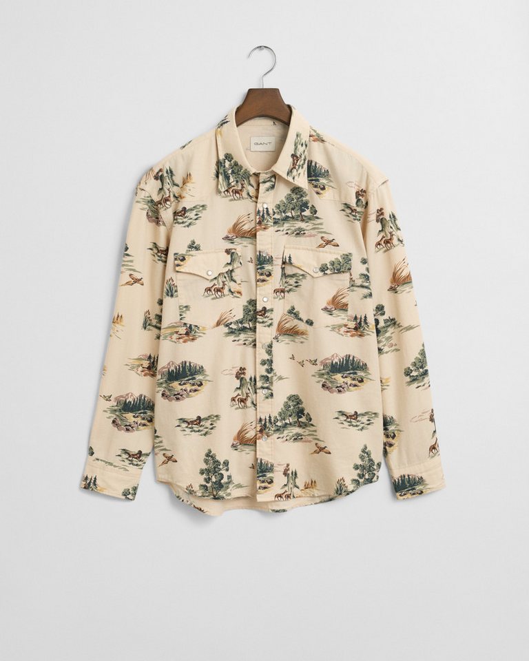 Gant Langarmhemd Relaxed-Fit Rodeo Hemd mit Print von Gant