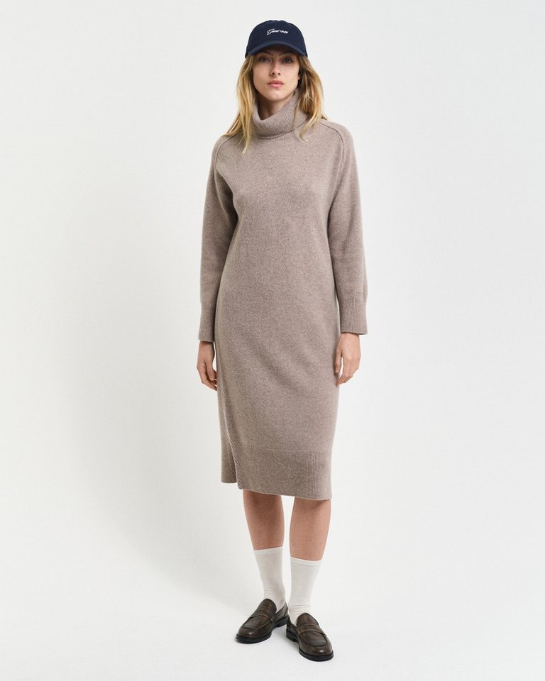 Gant Midikleid HERRINGBONE DETAIL ROLLNECK DRESS mit Rollkragen von Gant