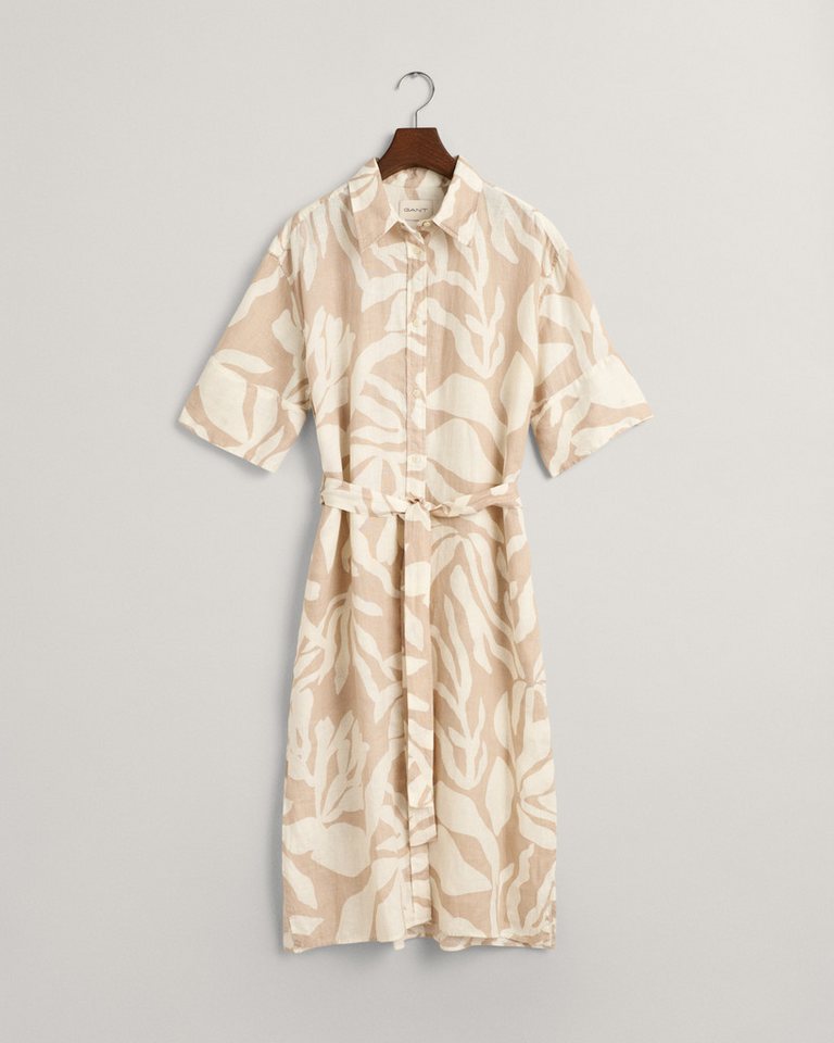 Gant Midikleid REL PALM PRINT LINEN SHIRT DRESS von Gant