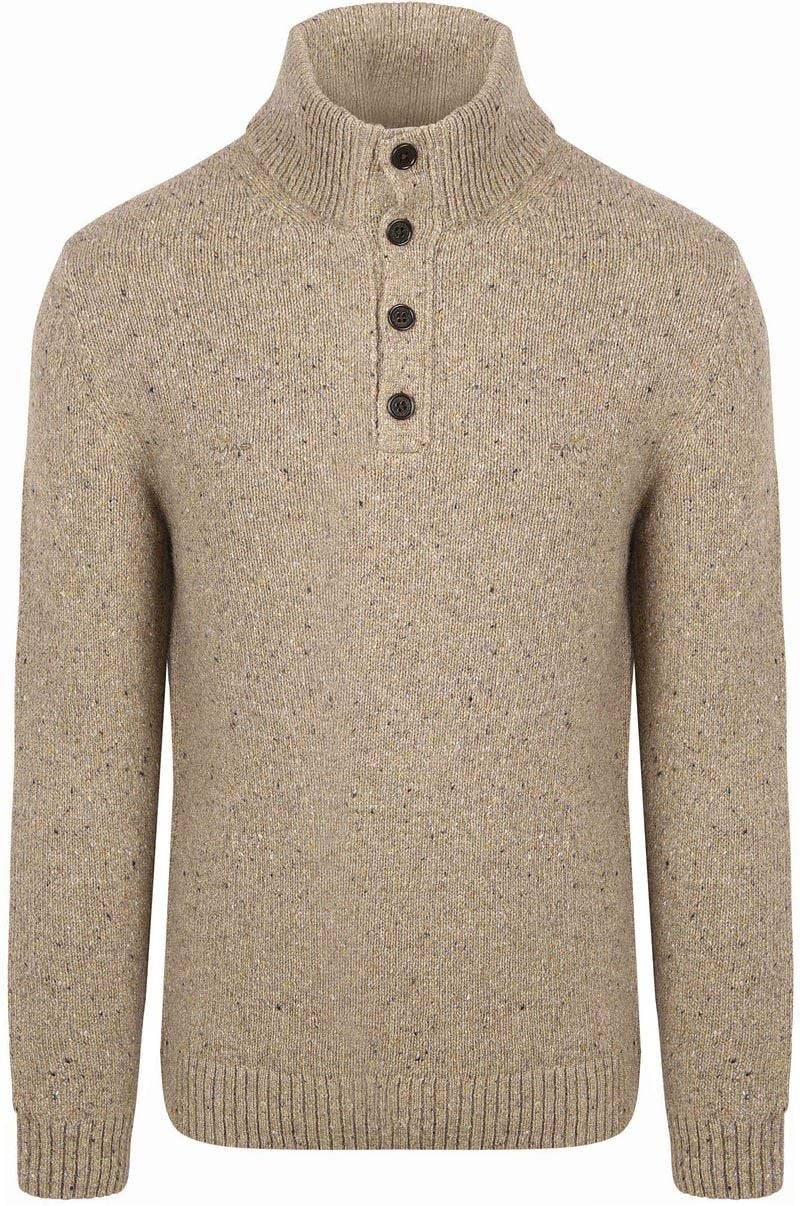 Gant Mocker Pullover Wool Blend Sand - Größe 3XL von Gant